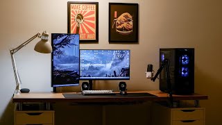 Upgrading My WFH amp Gaming Setup Using IKEA Desk Hack [upl. by Yliak635]