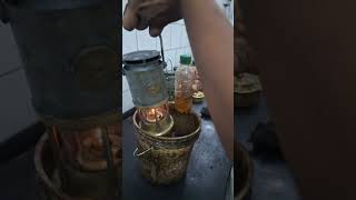 Flame Safety Lamp oil filling [upl. by Eniamrehc]