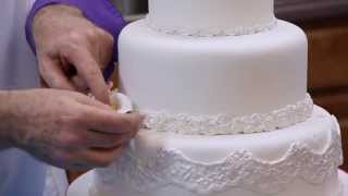 How to Make Your Own Fondant Wedding Cake  Part 2  Global Sugar Art [upl. by Llert]