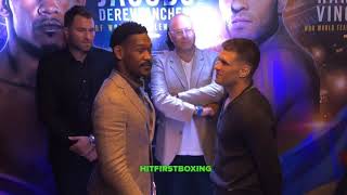 Daniel Jacobs and Sergiy Derevyanchenko for the vacant IBF World Middleweight title FACE OFF [upl. by Ees296]