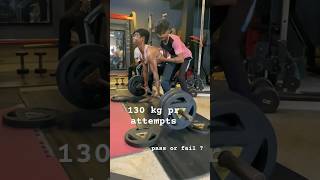 130 kg deadlift pass motivation shorts deadlift gym [upl. by Irakab]