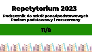 11 zadstr 8 Repetytorium do szkół ponadpodstawowych Matura 2023 PP i PR  odpowiedzi [upl. by Vilberg]