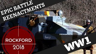 Epic WW1 Reenactment with Schneider Tank  Rockford 2018 [upl. by Troth]