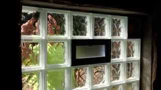 Derek from Cincinnati Glass Block installing our new basement window [upl. by Kristy]