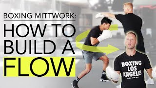 How To Build A Padwork Flow For Boxing Training  Basic Beginner Boxing Combo Mittwork Flow Tutorial [upl. by Wernher889]