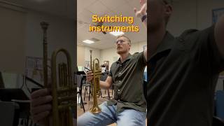 Switching trumpet to baritone in band musicteacher baritone trumpet banddirector [upl. by Kartis37]