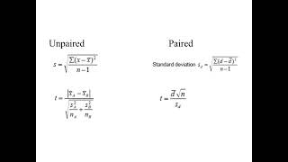 AS A Level Students ttest paired and unpaired [upl. by Narmis]