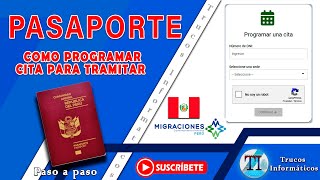 COMO TRAMITAR CITA PARA PASAPORTE ELECTRÓNICO  PASO A PASO [upl. by Yennep504]