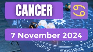 Cancer horoscope  Cancer Horoscope for Today 7 November 2024 [upl. by Adnauqaj]