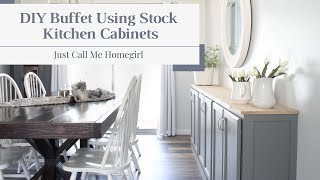 Building a DIY Buffet using Stock Kitchen Cabinets [upl. by Neumeyer]