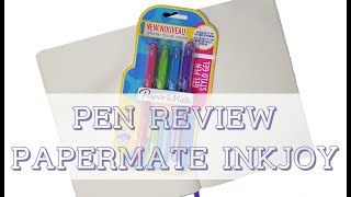 Pen Review  Paper Mate InkJoy Gel Pens [upl. by Janette]