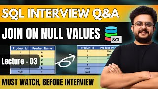 Join on NULL Values in SQL  Mostly Asked in Interview  Deepankar Pathak [upl. by Adamec]