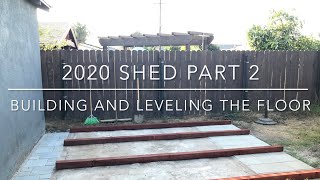 Building a Costco Yardline Stirling Shed Part 2 Building and leveling the floor [upl. by Branden]