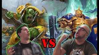 AoS Battle Ironjawz VS Stormcast [upl. by Aikenat967]