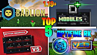 TOP 5 MEJORES CLIENTES 119 Para Minecraft PE  BEDROCK [upl. by Mathian]