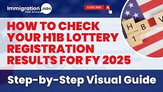 How to Check your H1B Lottery Registration Results for FY 2025 h1blottery2025 [upl. by Fullerton]