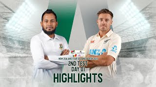 Bangladesh vs New Zealand Highlights  2nd Test  Day 1  New Zealand Tour of Bangladesh 2023 [upl. by Aihsekin504]