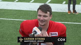 Nevada QB Carson Strong  2022 Senior Bowl Interview  New Orleans Saints [upl. by Mcmath]