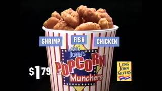 Long John Silvers Restaurant Popcorn Munchers Commercial 1997 USA [upl. by Pressman]