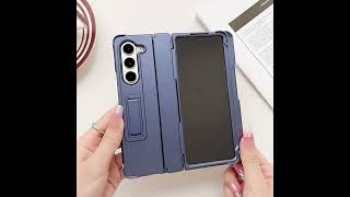 Hinge Protection Hard PC Phone Case With Pen Slot and Pen Hinge Bracket For Samsung Galaxy Z Fold 5 [upl. by Lad]