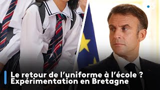 Retour de luniforme à lécole  Une première expérimentation en Bretagne [upl. by Uyekawa]