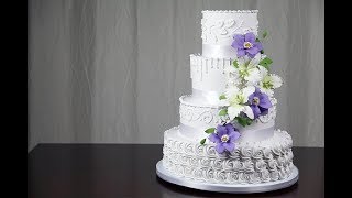 How To Make your Own Buttercream Wedding Cake  Part 2  Global Sugar Art [upl. by Alit]