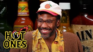 Childish Gambino Goes On a Vision Quest While Eating Spicy Wings  Hot Ones [upl. by Nodnil]