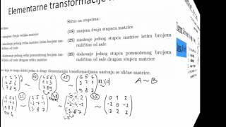 Elementarne transformacije i računanje ranga matrice [upl. by Jael978]