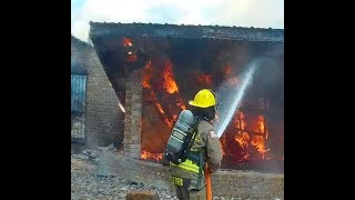 FireCam  Mutual Aid Structure Fire Fully Involved [upl. by Einobe]