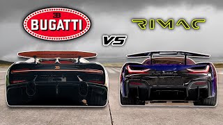 Bugatti Chiron SS vs Rimac Nevera TOP SPEED Drag Race 250 MPH [upl. by Odlavu]