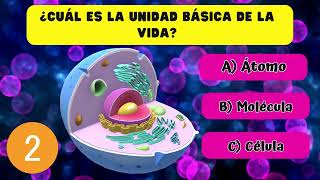 🧬🧠 Examen de 30 preguntas de la célula 🦠 🔬¿cuánto sabes quiz💡 Examen UNAM [upl. by Natsirk579]