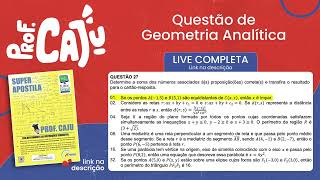 UFSC 2023 2701 📒 GEOMETRIA ANALÍTICA Se os pontos A1 3 e B 5 1 são equidistantes de [upl. by Eidoj]