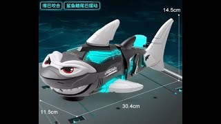 Electric Shark Sensory Rotating Stunt Interactive Water Bump Colorful Moving Music LED Effects Fun E [upl. by Acirema]