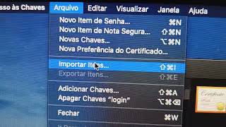 instalar certificado A1 no Mac imac [upl. by Asyen]