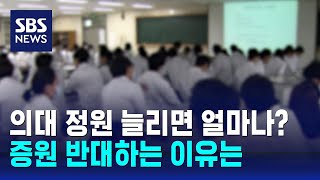 의대 정원 늘리면 얼마나…증원 반대하는 이유는  SBS [upl. by Kraus]