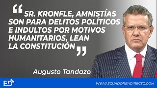 Sr KRONFLE AMNISTÍAS son para DELITOS POLÍTICOS e INDULTOS por MOTIVOS HUMANITARIOS LEA la CONSTI [upl. by Cecilia]