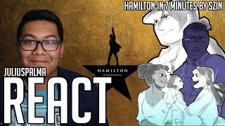 JULIUS REACTS Hamilton in 7 Minutes  Hamilton Animatic Szin [upl. by Gaskins]