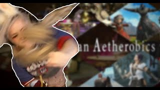 Zepla almost PUNCHES monitor doing FFXIV Aetherobics [upl. by Thorlay50]