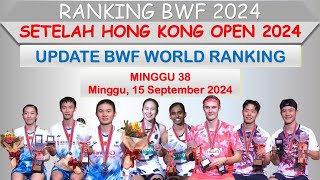 Ranking BWF 2024 │ Setelah Hong Kong Open 2024 │ [upl. by Grof]