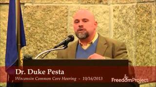 Dr Duke Pesta Testifies Against Common Core in Wisconsin  On Fire [upl. by Margery974]