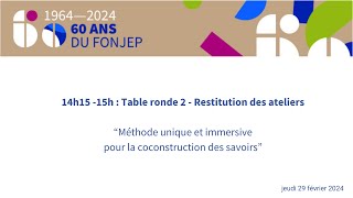 RESTITUTION DES ATELIERS [upl. by Eimilb]