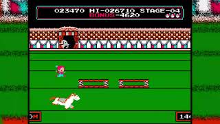 🕹 Circus Charlie Stage 04  Classic NES Konami Gameplay  Retro Circus Adventure [upl. by Aufa]