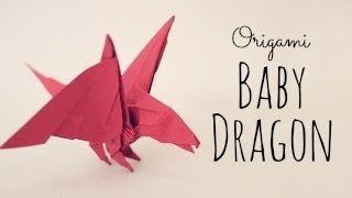 Origami Baby Dragon Tutorial Tadashi Mori [upl. by Noreht]