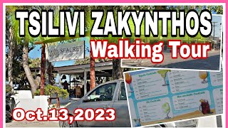 TSILIVI ZAKYNTHOS WALKING TOUR FROM SEACRET BAR TOWARDS THE CENTER OF TSILIVI🇬🇷❤ [upl. by Aciamaj]