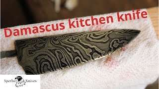 Damastküchenmesser schmieden  Knifemaking  Damascus kitchen knife  handforging [upl. by Ijuy41]