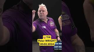 Peter WRIGHT 🎯114 20022024 PDC Players Championship 4 [upl. by Annawt965]