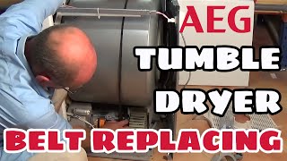 How to replace condenser tumble dryer belt on Zanussi Electrolux amp Aeg [upl. by Anas934]