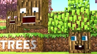 Talking Blocks Trees Minecraft Animation [upl. by Xyla]