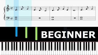 Gavotte  Piano Lesson Slow BEGINNER [upl. by Gwenore]