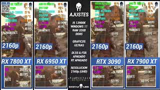 RX 7800 XT VS RX 6950 XT VS RTX 3090 VS RX 7900 XT Pruebas Con Intel En 4K [upl. by Saire]